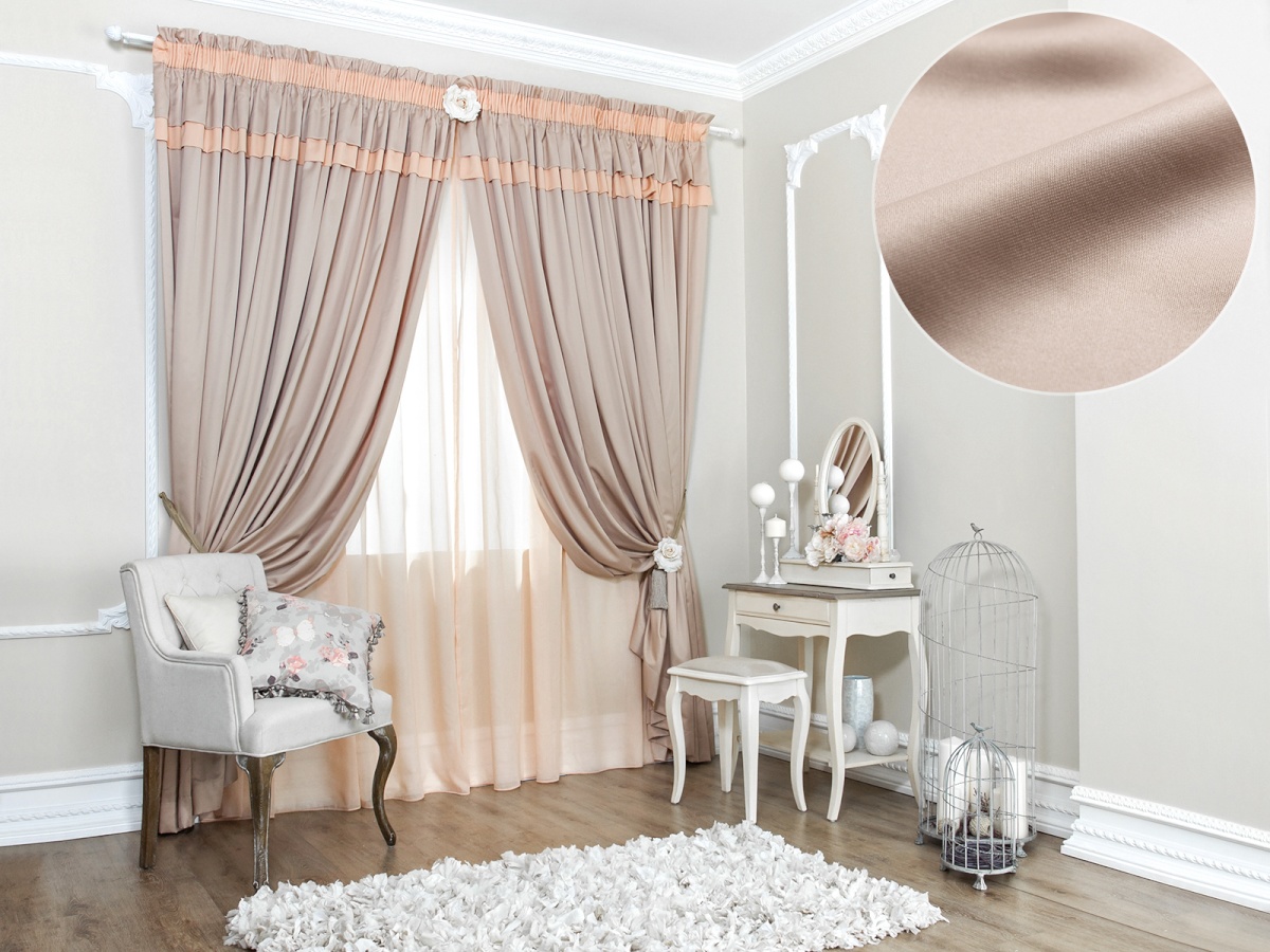 Атласная штора La Rosa Reale - изображение 1 - заказать онлайн в салоне штор Benone в Москве и МО