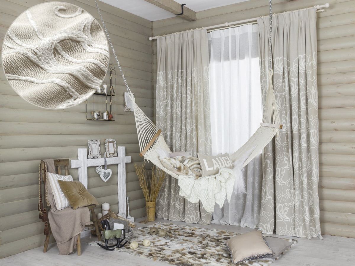 Льняная штора с вышивкой Semplicità Trasparente - изображение 1 - заказать онлайн в салоне штор Benone в Москве и МО